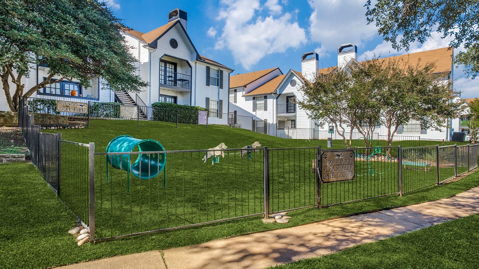 Large Dog Park with obstacles for training